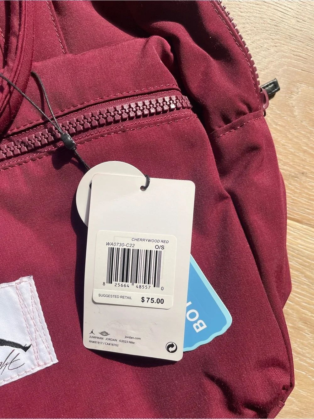 Jordan Maroon Mini Backpack with Jumpman Patch